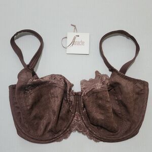 Panache Womens Bra #7285 Size UK/US 36G Envy Full Cup in Chestnut Brown Lace